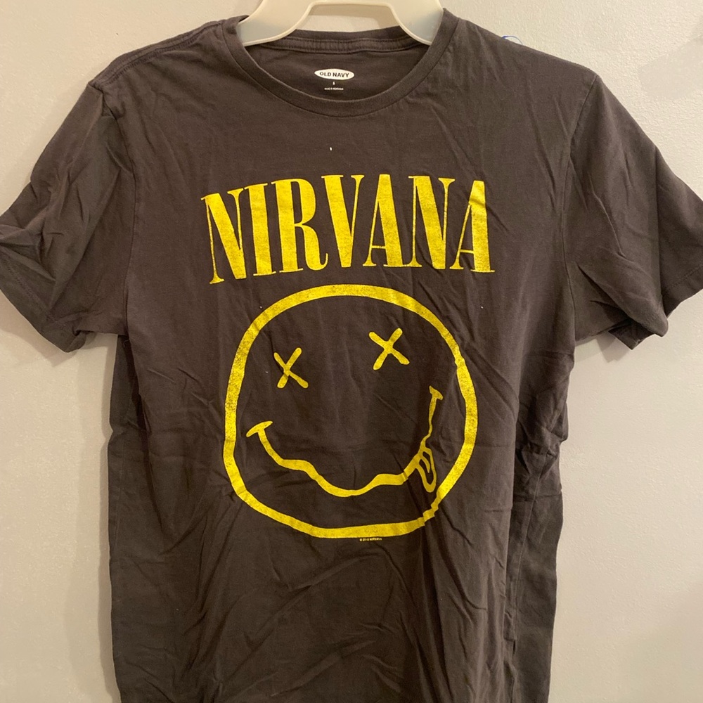 Old Navy Nirvana Charcoal Graphic Tee